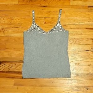 Silver Sequin Tank Top (Sz S)
